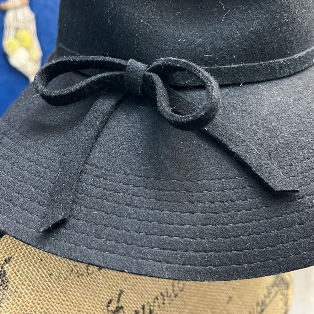 C.C WOOL FLOPPY BEACH HAT BLACK - Picture 3 of 16